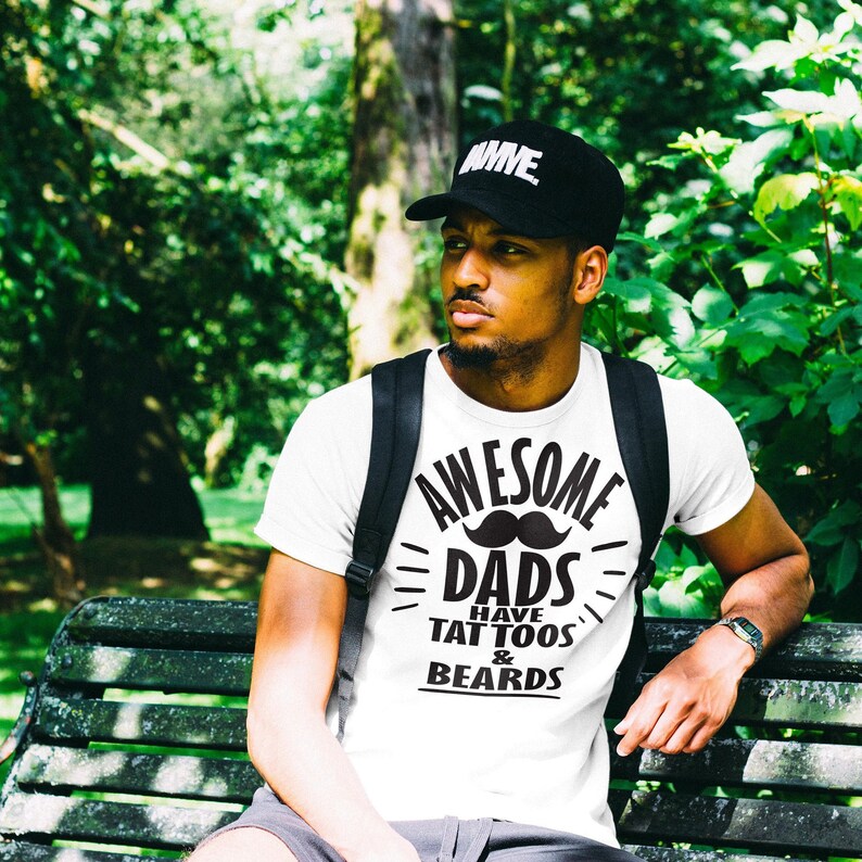 Download Awesome dads have tattoos and beards svg cool dad quote | Etsy