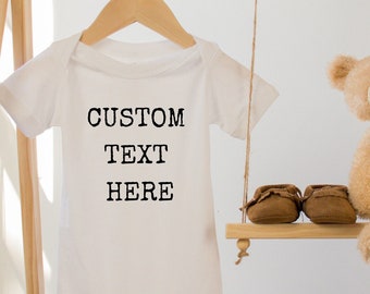 Custom Name Baby Onesie, Personalized Text, Baby Shower Gift