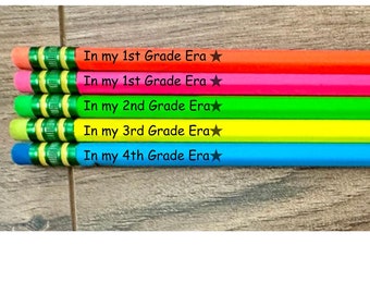 "Bleistifte ""In My Grade Era"" mit Gravur: Back to School Schüler Geschenk