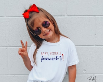 Baby, You're a Firework youth/toddler unisex t-shirt | 4th of July | Red White Blue