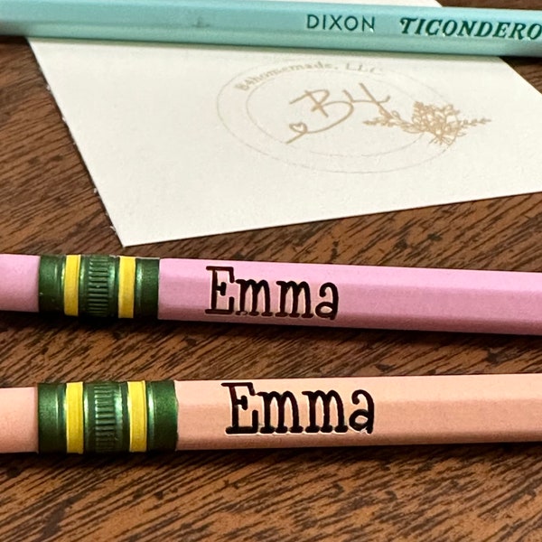 Personalized Laser Engraved Pencils, Ticonderoga #2 pencils, Back to School, Student Gift, Teacher Appreciation, School Supplies