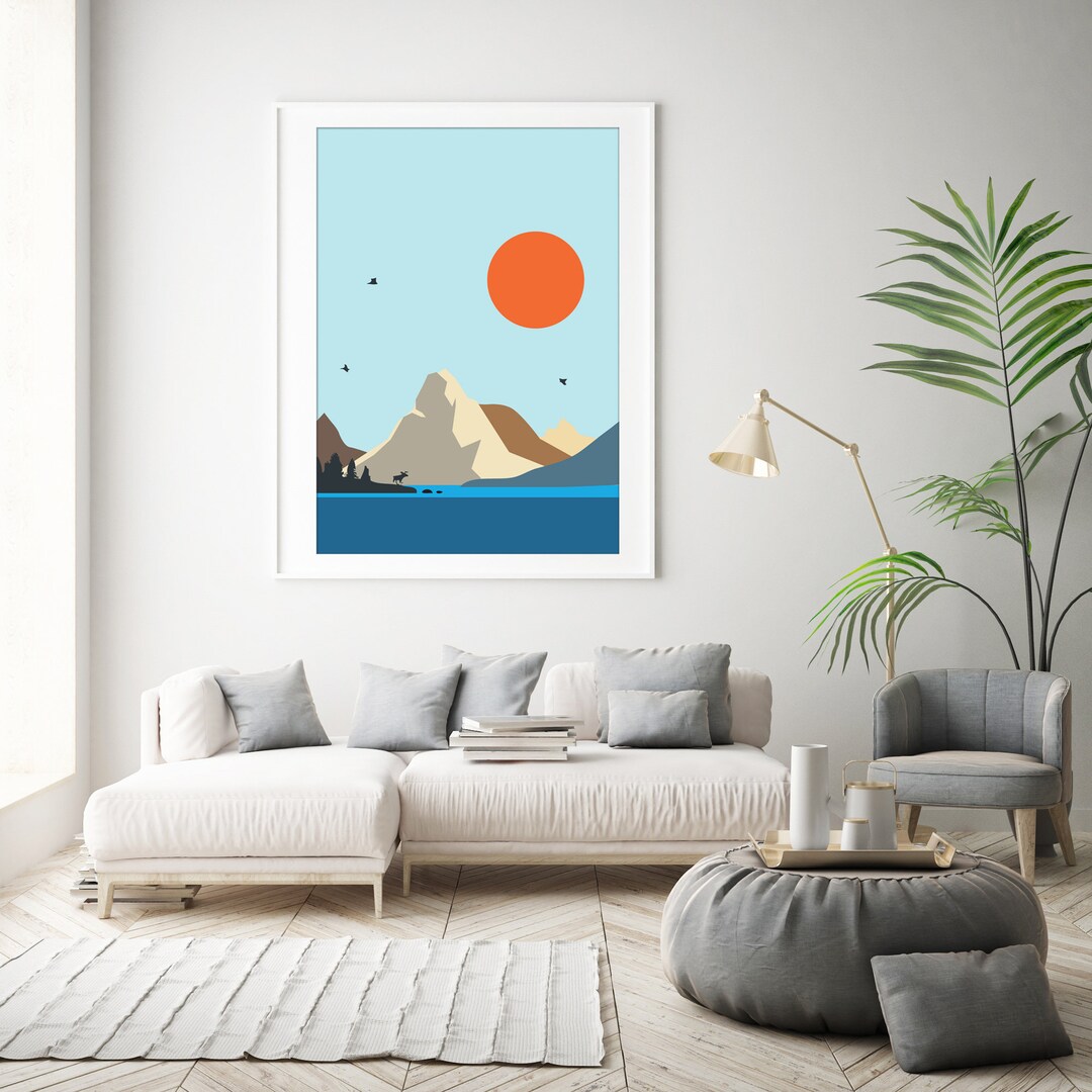 Nordic Nature Minimalism Nordic Modern Landscape Abstract - Etsy