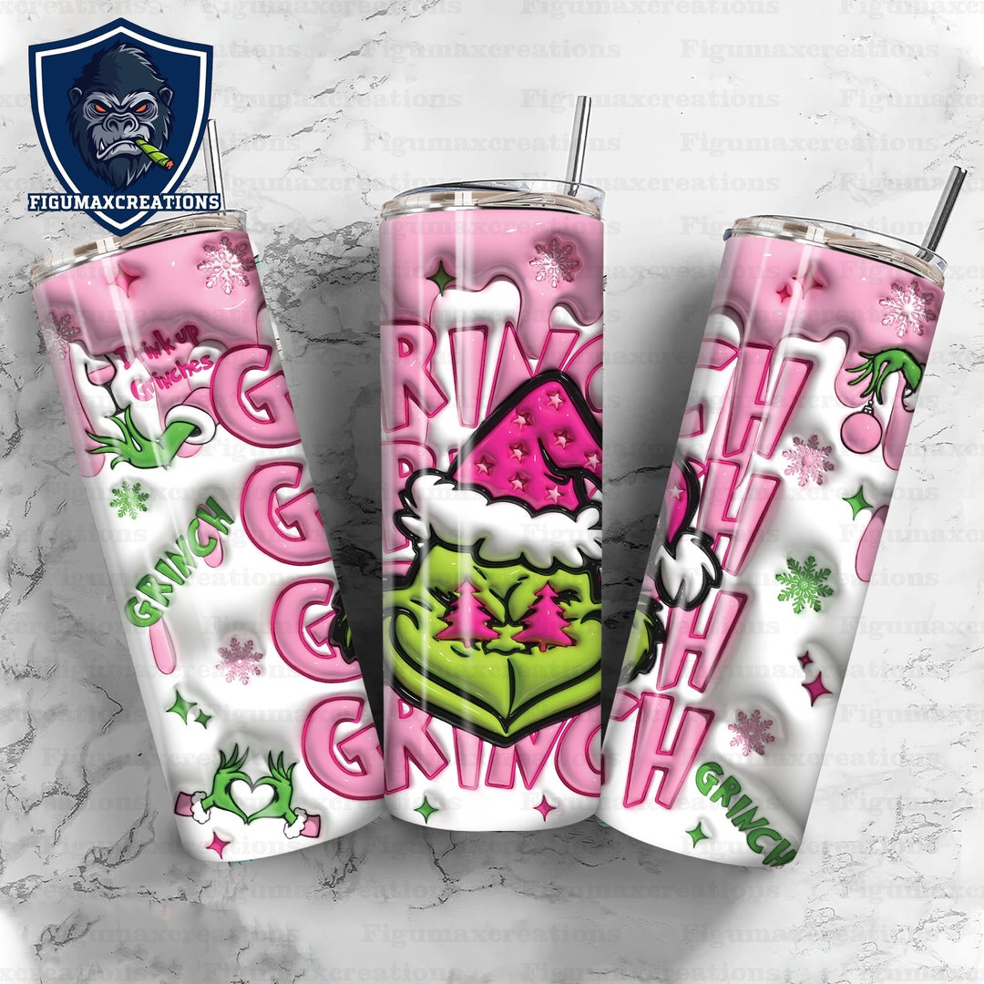 3D Inflated Christmas and Bougie 20oz Tumbler Design Png Etsy