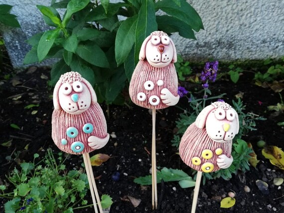Blumenstecker Gartenstecker Hund Dekostecker Garten Beet Etsy