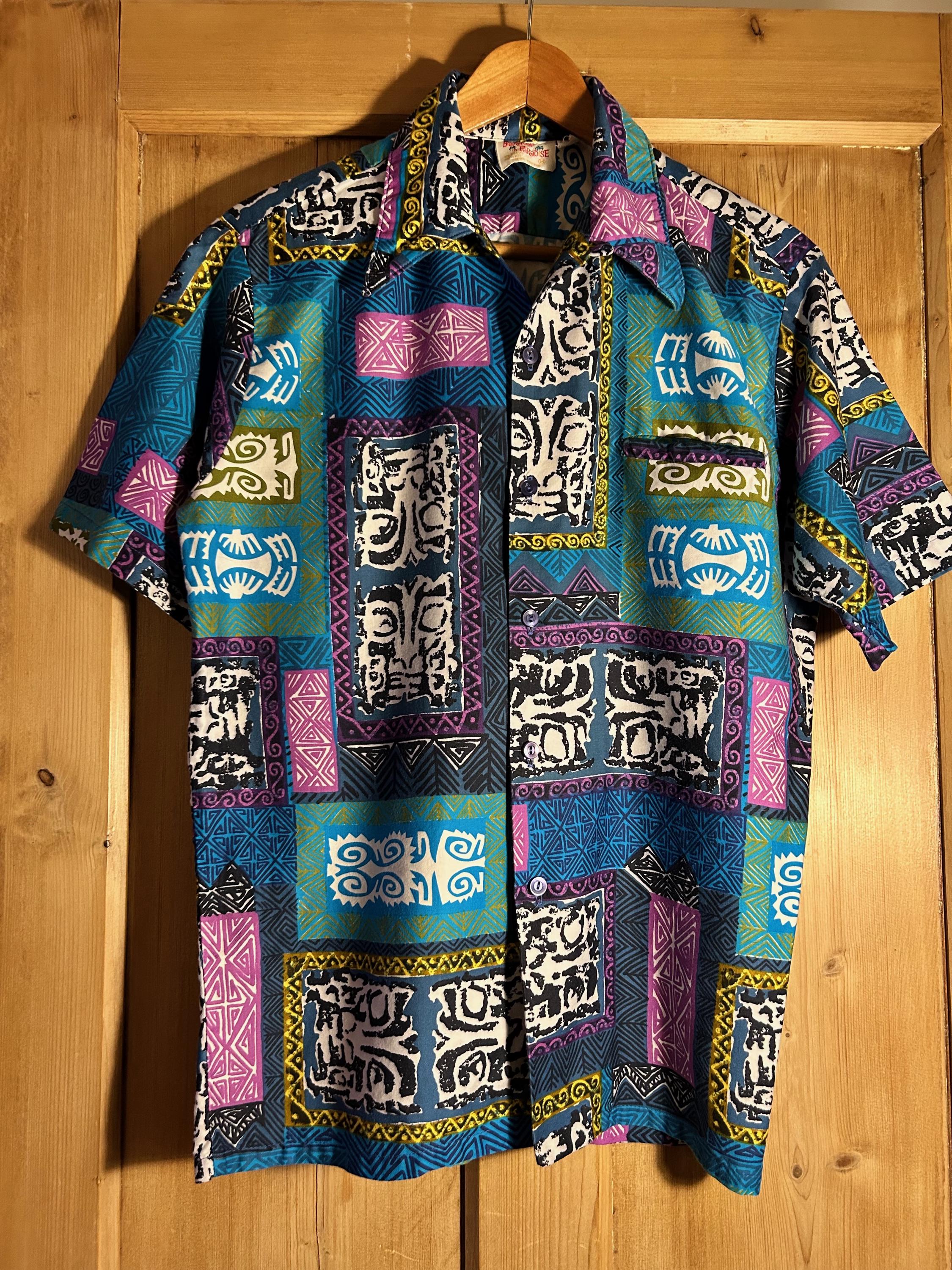 Chemise Vintage Hookano - Style Aloha Hawaïen, Motif Floral, Taille L - Parfait Pour L'été !