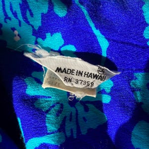 Vintage 1970s Hawaiian Aloha Shirt Acrylic Barkcloth Made in Hawaii Size XL vgc