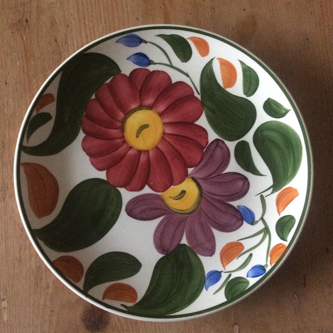 Vintage Wade Royal Victoria Pottery Handpainted Plate 1950s Etsy