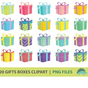 Geschenkbox Clipart, Box digitale Datei Clip Art, PNG Geschenk, Bunte Geschenkverpackungsboxen, Geschenkbox Bündel, Geschenkbox PNG, Geburtstagsgeschenk Clipart