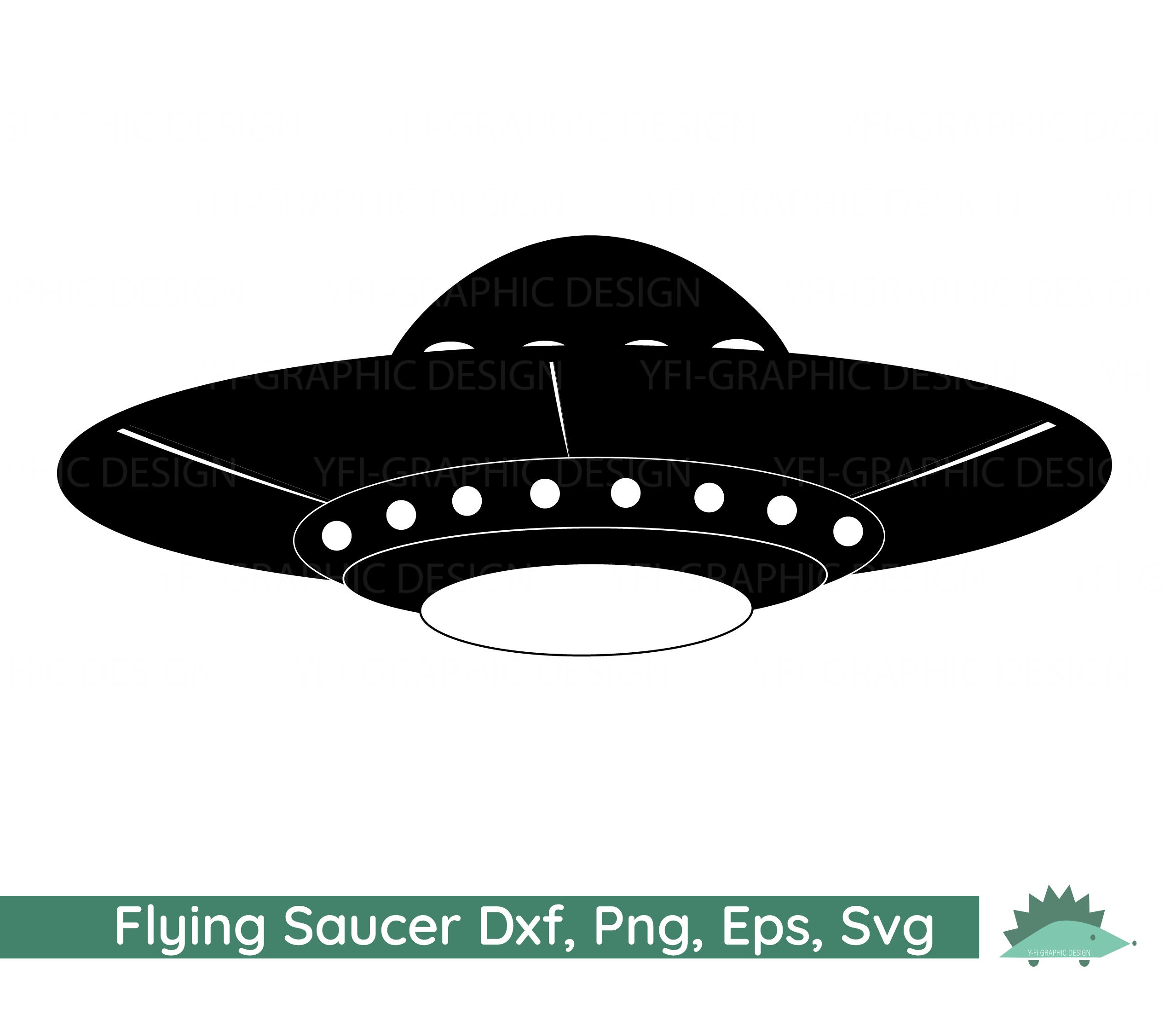 UFO / Flying Saucer Clipart / Alien Spaceship Vector / UFO - Etsy UK