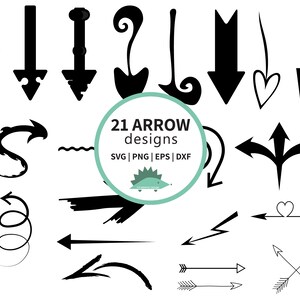 Arrow silhouette bundle, Arrow Clipart digital file , Arrow vector,  Graphic Design Arrow EPS, Svg, Dxf, Png