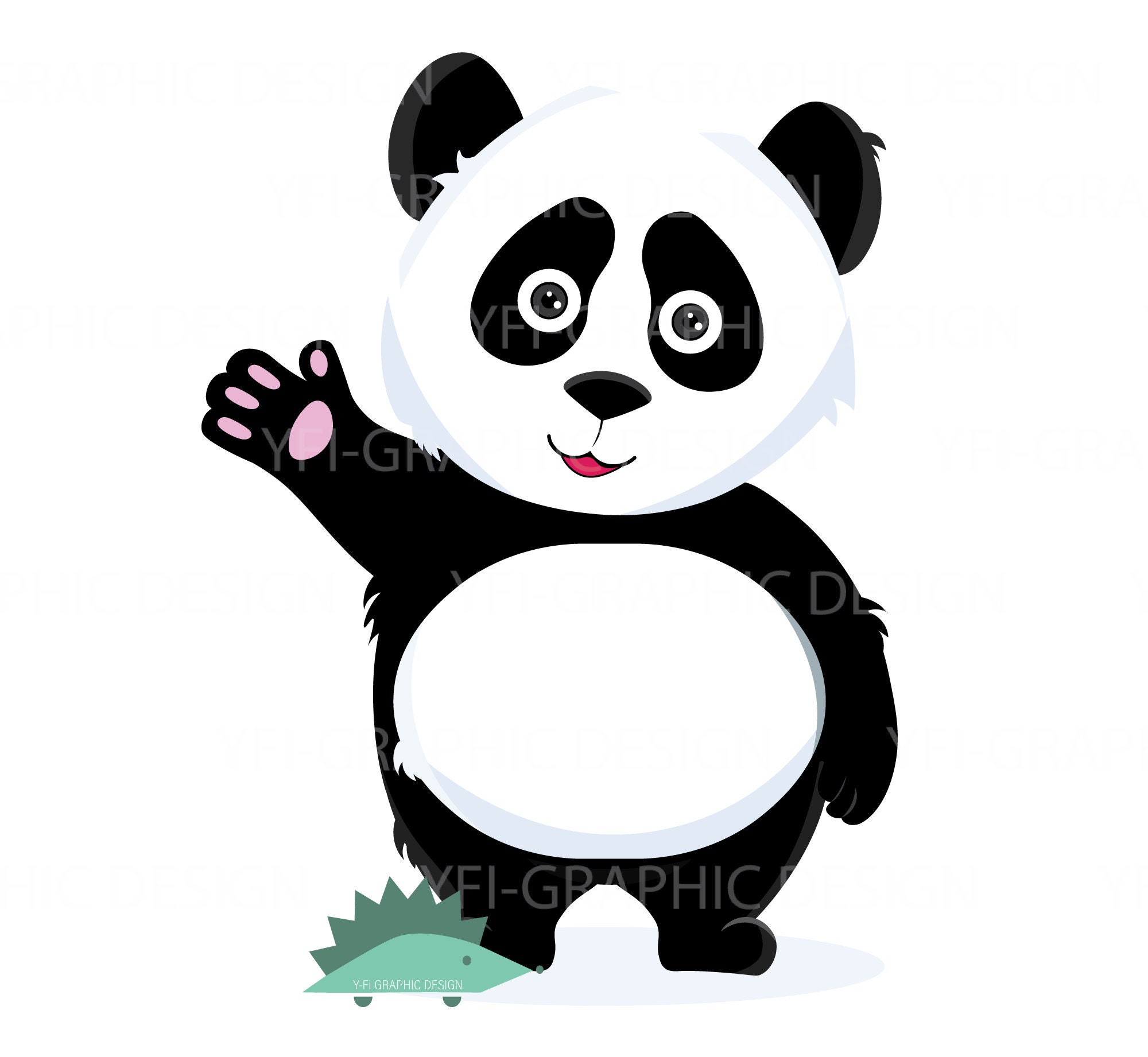 Panda Bear SVG and Clipart, Panda Bear Illustration, Panda Bear PNG ...