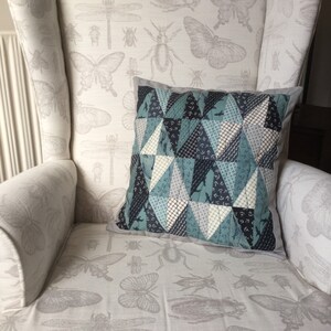 Cubierta de cojín de patchwork acolchada