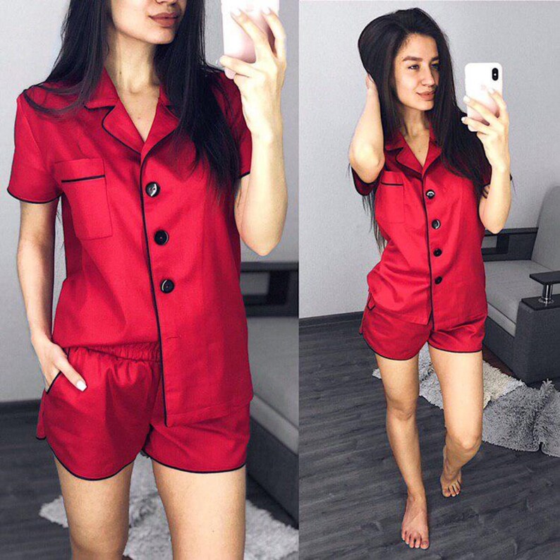 Pajamas Sleepwear Jams Night suit Pyjamas Satin pajamas Etsy