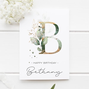 Carte d'anniversaire pour elle | carte d'anniversaire florale | Carte d'anniversaire d'un ami | Carte d'anniversaire personnalisée | Carte d'anniversaire pour femme |
