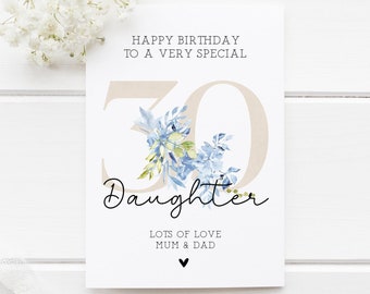 30th Birthday Card | Personalised 30th Birthday |  Daughter Birthday Card | 30th Birthday Card for Her | 30 | Special Daughter |