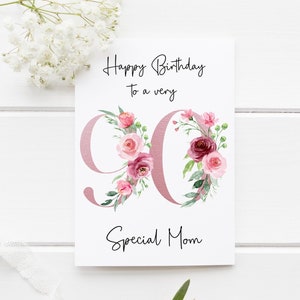 90th Birthday Card | 90th Birthday | Mom Birthday Card | 90th Birthday Card for Her | 90 | Birthday Card |