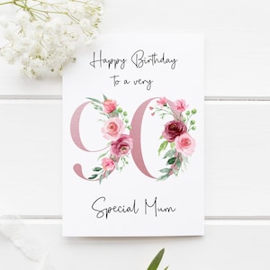 90th Birthday Card | 90th Birthday | Mum Birthday Card | 90th Birthday Card for Her | 90 | Birthday Card |