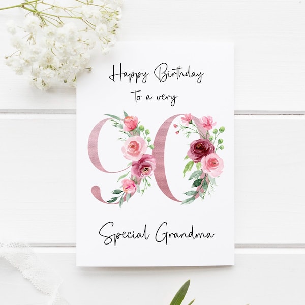 Personalised Grandma 90th Birthday Card - Etsy Australia