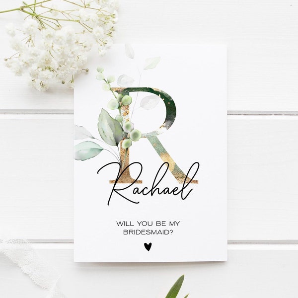 Personalised Bridesmaid Card | Will You Be My Bridesmaid Card | Bridesmaid Proposal Card |