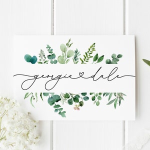 Personalised Wedding Card | Newly Married Couple Greeting Card | Congratulations Wedding Card | Wedding Gift Card | Watercolour