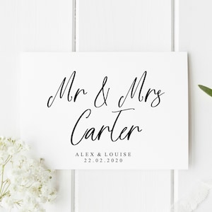 Personalised Wedding Card | Newly Married Couple Greeting Card | Congratulations Wedding Card | Wedding Gift Card | Watercolour