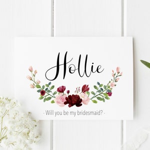 Personalised Bridesmaid Card | Will You Be My Bridesmaid Card | Bridesmaid Proposal Card |