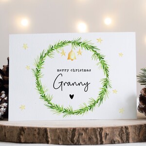 Carte de Noël de grand-mère | Joyeux Noël grand-mère | de Noël personnalisée | Grand-mère | Mamie | Grand-mère |