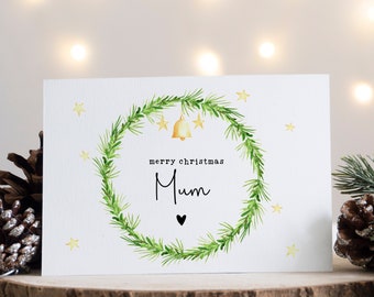 Mum Christmas Card | Merry Christmas Mum | Personalised Christmas Card | Mum | Mom | Grandma |