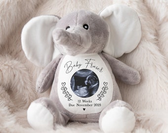 Personalised New Baby Teddy | Baby Scan Announcement | Personalised Baby Gift | Baby Scan Keepsake | Grandparent Baby Gift | Baby Teddy Gift