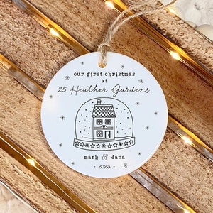 First Christmas In Our New Home Ornament | New Home Ceramic Christmas Tree Ornament | Personalised Christmas Tree Ornament |