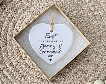 Décoration de Noël personnalisée en tant que boule de Noël pour grands-parents | Cadeaux de Noël pour grands-parents | Cadeaux pour nounou | Cadeau grand-père | Ornement grand-parent |