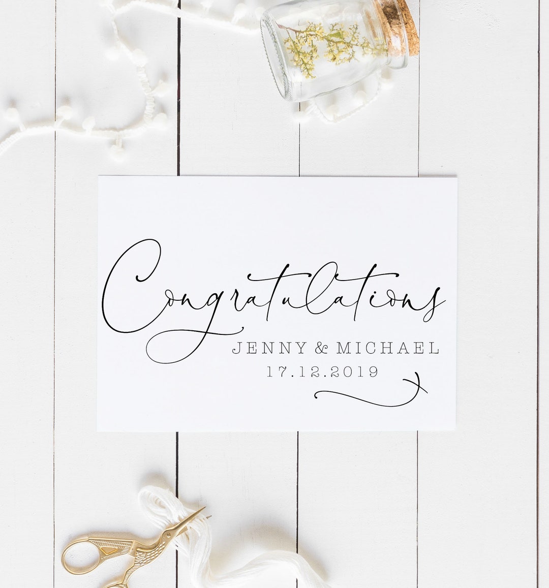 Personalised Wedding Card Newly Married Couple Greeting Card