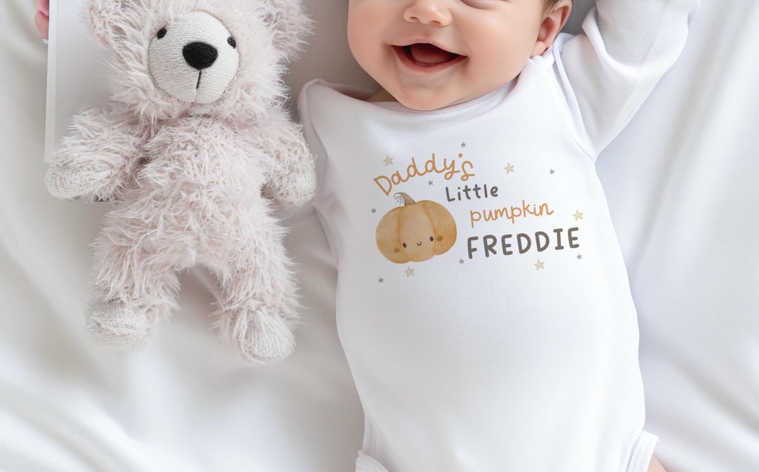 First Halloween Baby Grow, Mummy's Little Pumpkin, Pumpkin Vest Bib