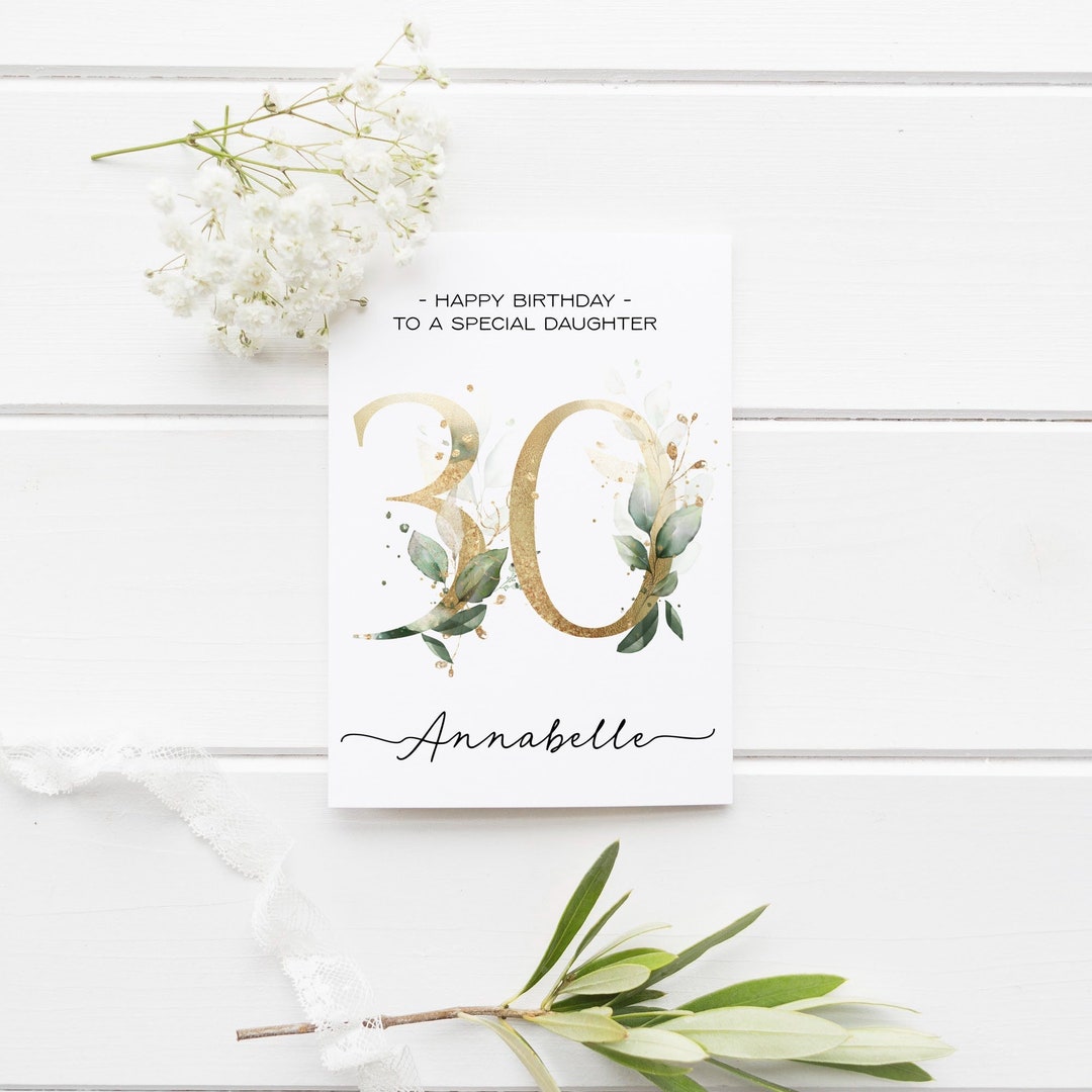 30th Birthday Card | Personalised 30th Birthday | Daughter Birthday