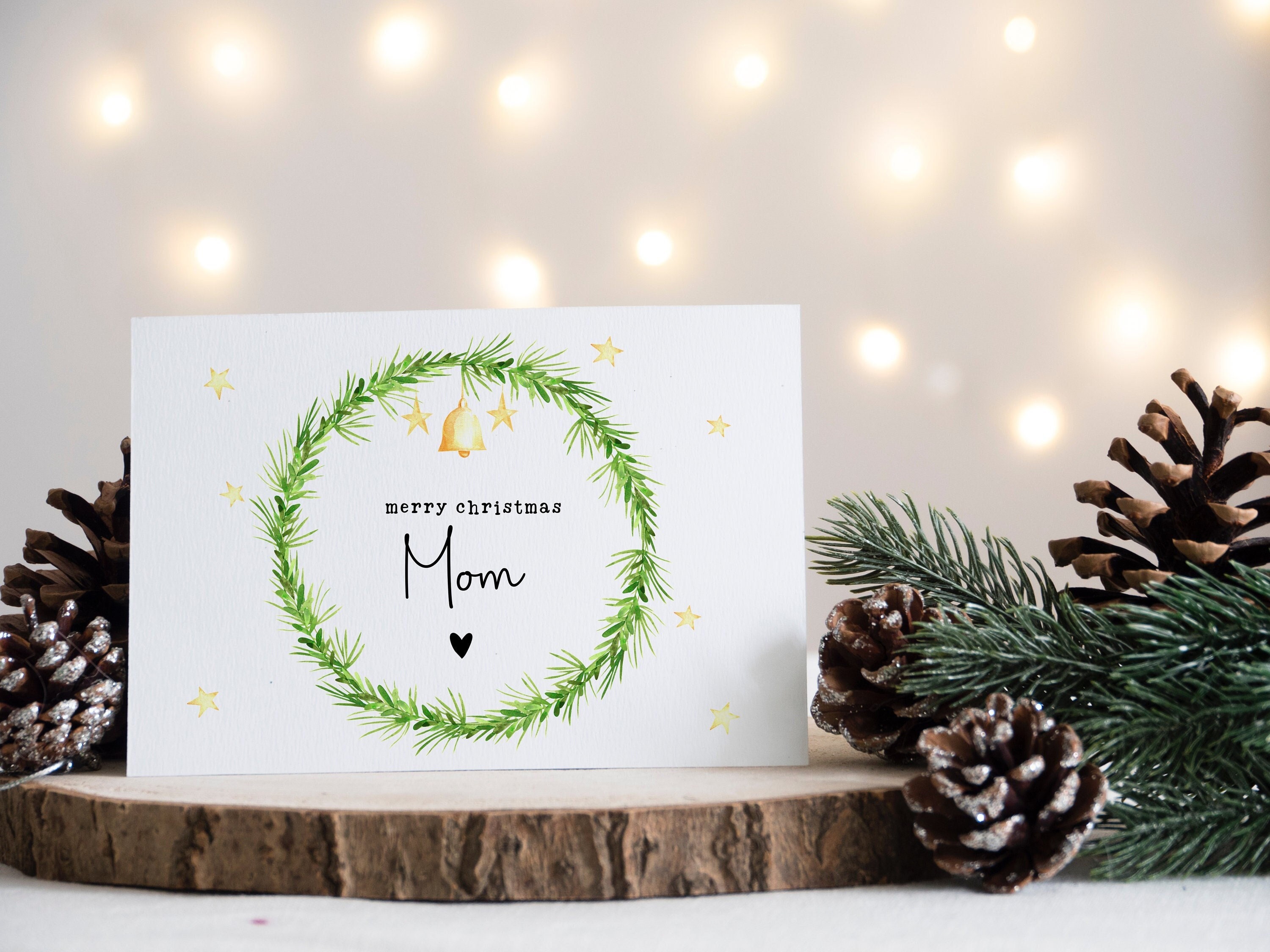 Mom Christmas Card | Merry Christmas Mom | Personalised Christmas Card | Mum | Mom | Grandma |