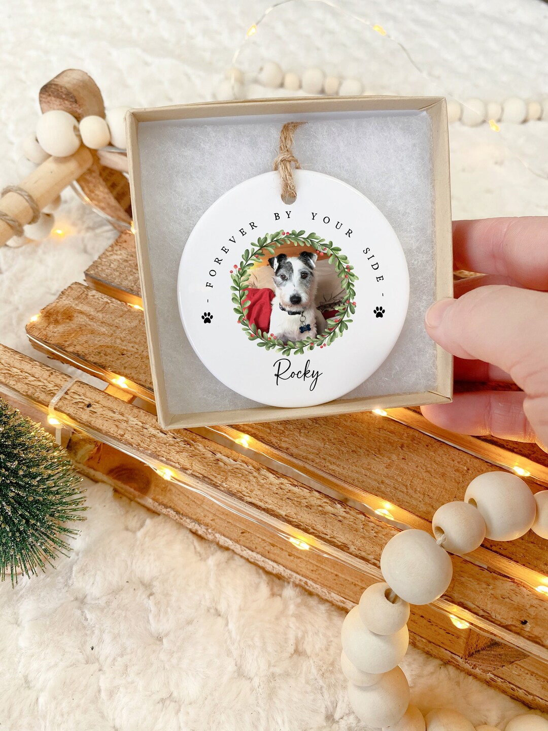 Personalised Dog Memorial Christmas Bauble Christmas Pet Memorial