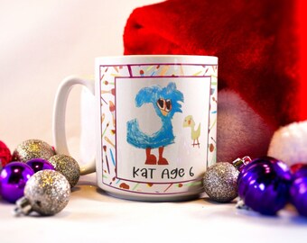 Coffee cup with your child's artwork