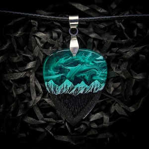 Wood resin guitar pick Best musician gift