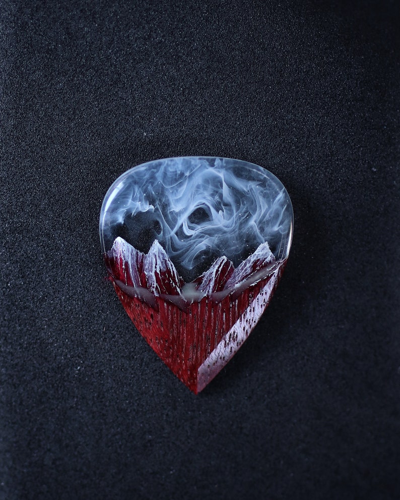 Wood Resin Guitar Pick Best Musician Gift Etsy