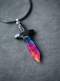 Wood resin pendant Sword pendant Resin jewelry Glow in the dark Handmade jewelry product logo