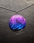 Aurora Mountain Pendant – Wood Resin Necklace Gift product logo