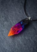 Wood Resin Crystal Pendant Necklace – Black Night Jewelry, Handmade Personalized Necklace product logo