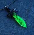 Wood resin necklace Sword pendant Wood resin jewelry product logo