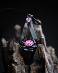 Wood resin pendant Handmade jewelry Glow in the dark Resin jewelry product logo