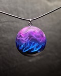 Aurora borealis Wood resin jewelry Northern lights Wood resin necklace Resin wood pendant Glow in the dark Gift for Her Birthday gift product logo