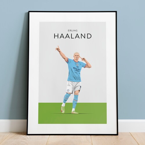 ERLING HAALAND Manchester City A3 Autograph Signed Poster - Etsy