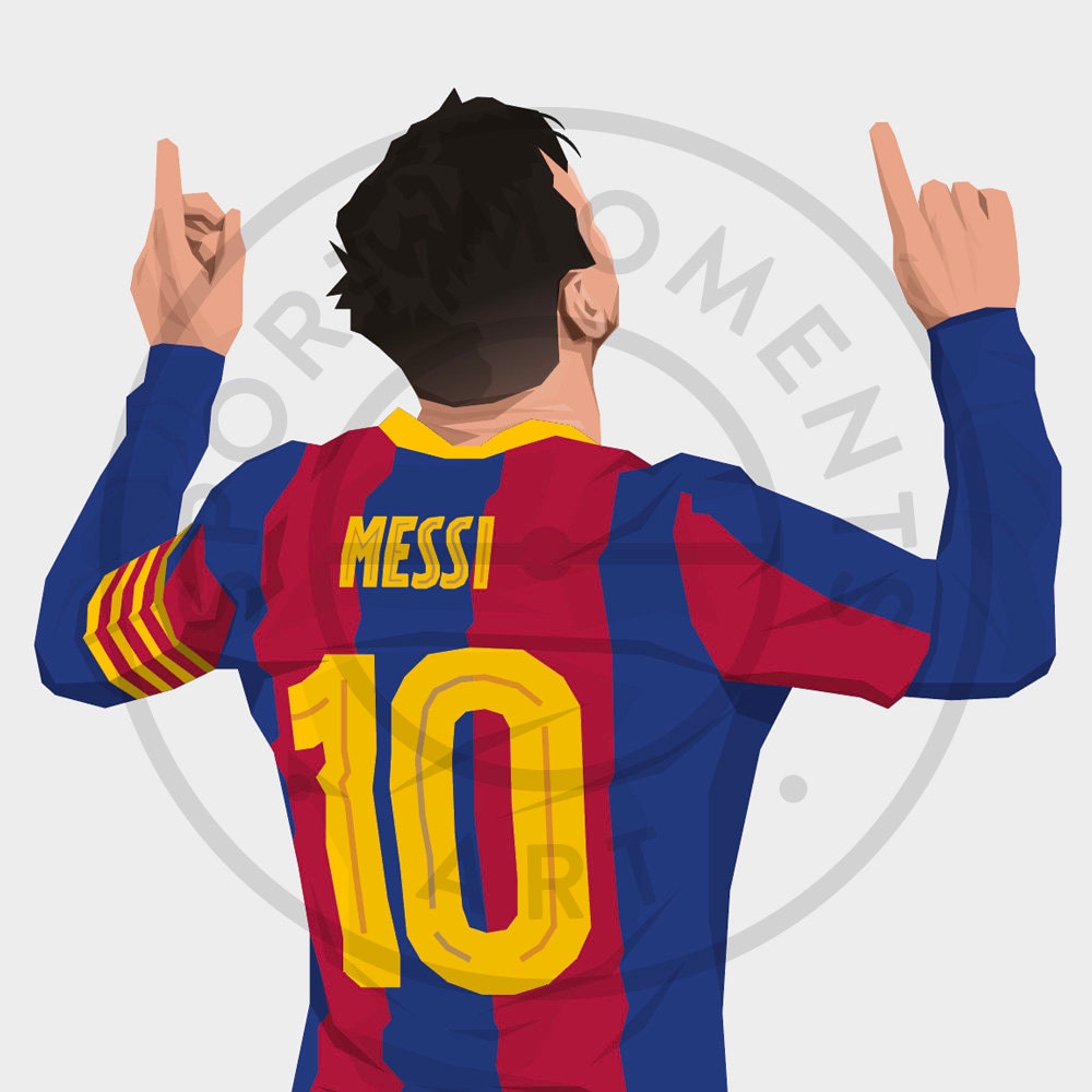 Lionel Messi World Cup Football Icon Argentina Barcelona Paris Etsy UK