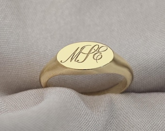 Personalisierte Monogramm Ring | Benutzerdefinierte Initialen Ringe | Doppel Initialen Ring | Geburtstagsgeschenk für sie | 925 Gestempelt