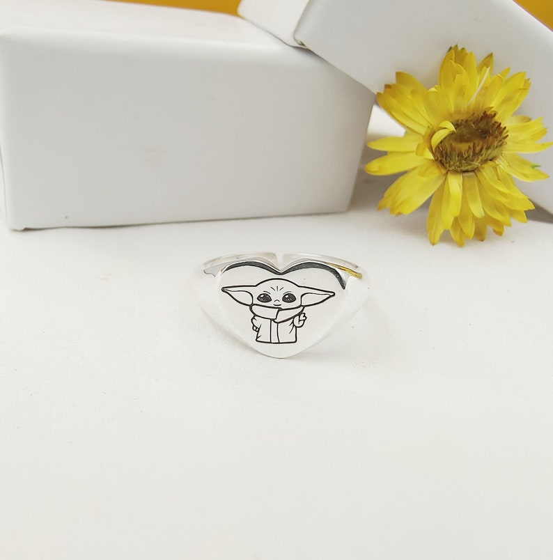 Anello Regolabile Con Piuma E Pietra Portafortuna - Argento Sterling 925, Regalo Per Donne, Mamme, Ragazze - Foto 3