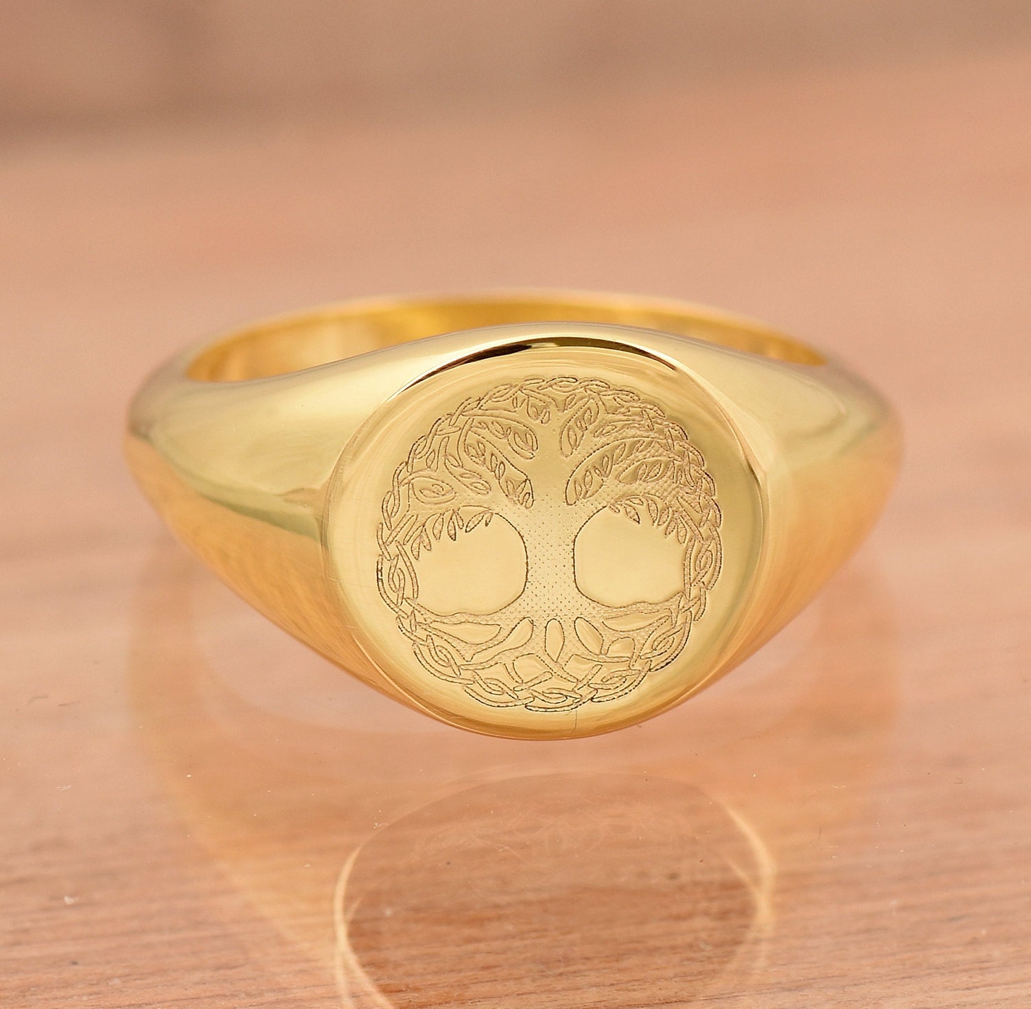 Tree of Life Ring Engraved Tree Ring 925 Sterling Silver Etsy UK